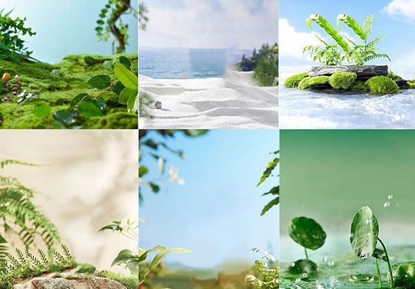 电商设计夏天小清晰产品高级场景高清背景图