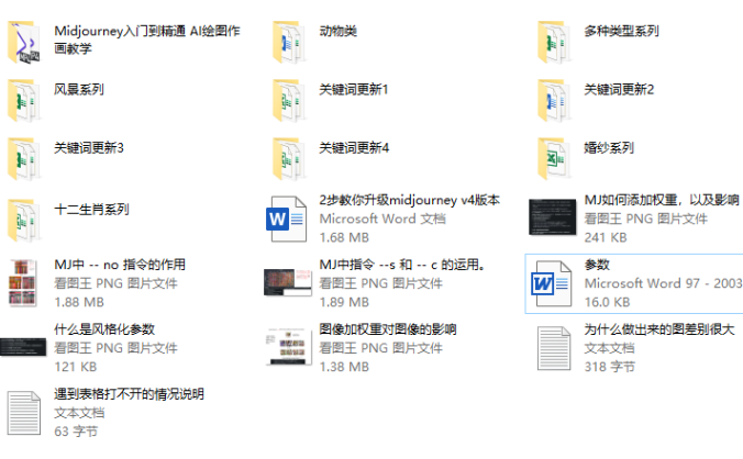 AI绘图Midjourney入门到精通视频教程附关键词