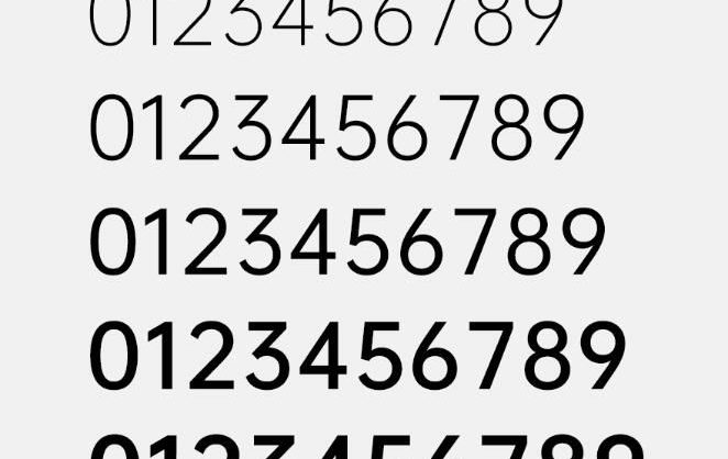 常见价格数字的字体 可商用