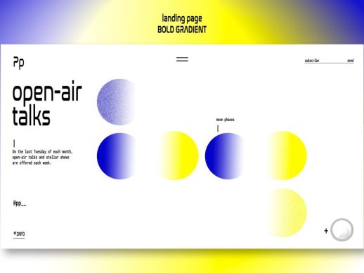 国外时尚酸性蓝色黄色极简约海报PSD模板