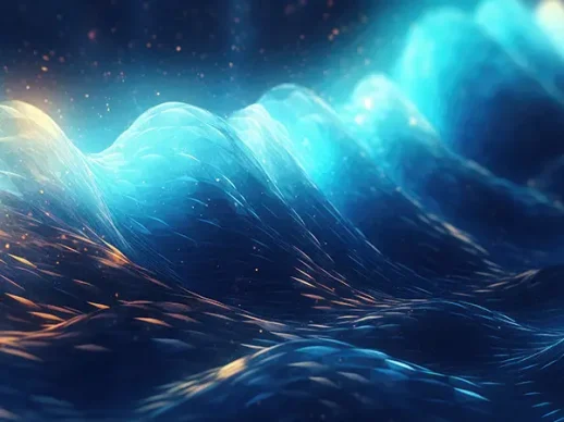 科技宇宙未来流体流动波浪霓虹渐变背景素材