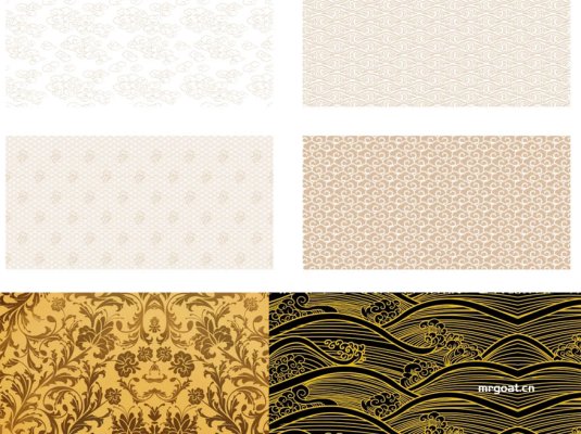 大合集新中式国风花纹底纹背景PSD源文件与Ai矢量