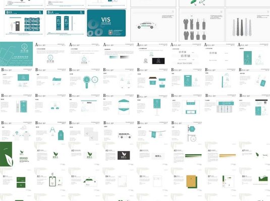 各行各业品牌视觉导视VI手册AI矢量文件模板