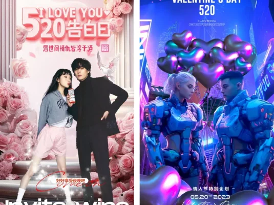 520立体科技虚拟人物节日海报