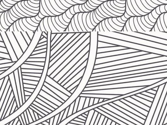 时尚线条涂鸦无缝拼接纹理底纹花纹背景矢量