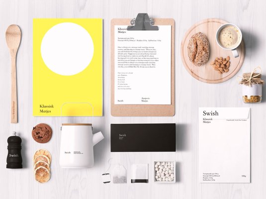 鱼类海鲜餐厅饮美食全套VI包装名片智能贴图PS样机