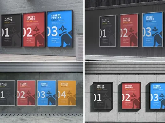 工业风街头海报PSD样机