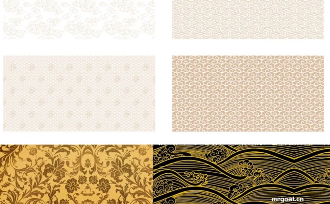 大合集新中式国风花纹底纹背景PSD源文件与Ai矢量