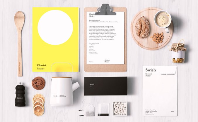 鱼类海鲜餐厅饮美食全套VI包装名片智能贴图PS样机