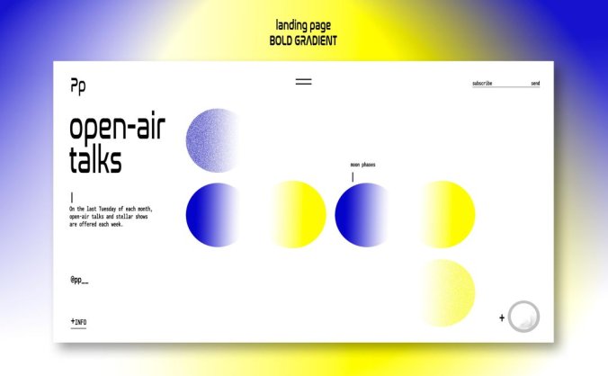 国外时尚酸性蓝色黄色极简约海报PSD模板