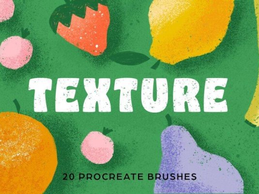 高质量水彩画水粉画砂砾噪点纹理Procreate笔刷