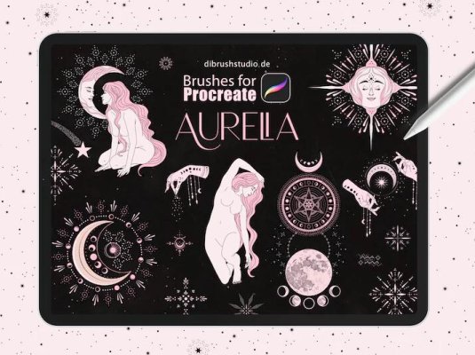 神秘星座插画图章Procreate笔刷