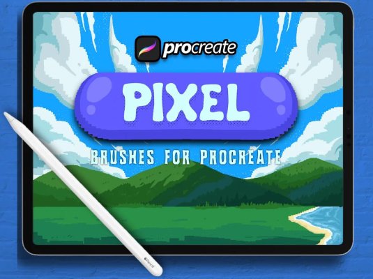 复古数字游戏像素风Procreate笔刷