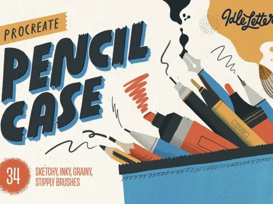 铅笔钢笔记号笔勾线笔Procreate笔刷