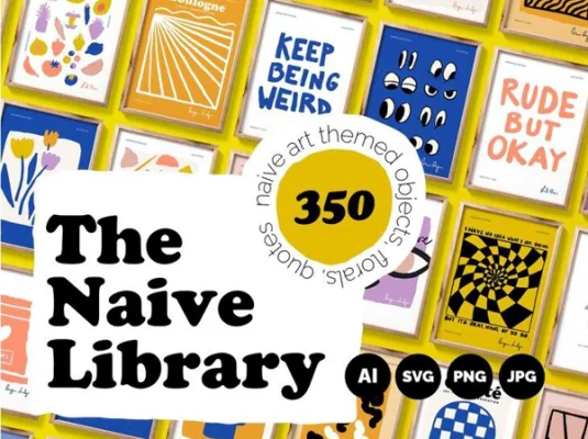 复古艺术创意手绘插画海报印花设计元素矢量素材