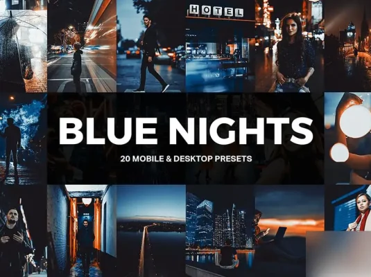 黑金城市夜景喜怒无常蓝橙色调摄影调色LUT预设