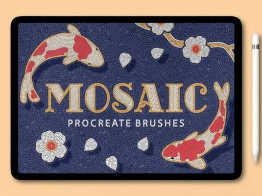 马赛克瓷砖Procreate笔刷画笔