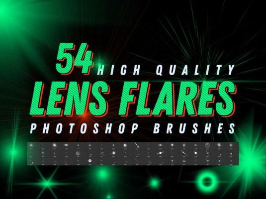 镜头发亮灯光光晕效果PS笔刷