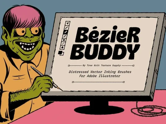 多功能矢量墨水真实笔触AI笔刷素材合集包