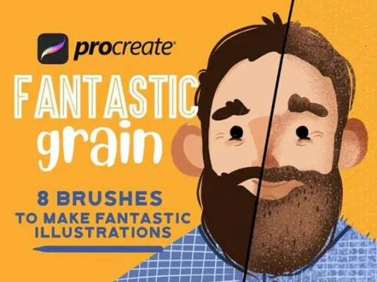 颗粒纹理质感procreate绘画笔刷