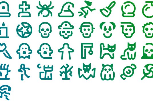 线稿简约万圣节图标