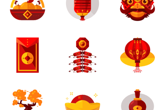 中国新年矢量图标 New Year Icon