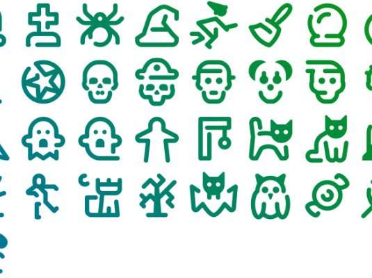 线稿简约万圣节图标