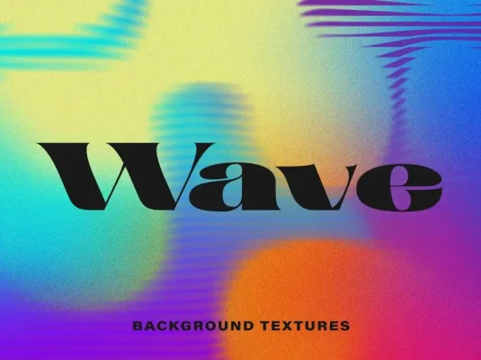 鲜艳抽象的波纹背景素材