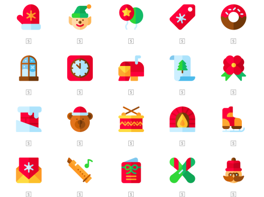 圣诞节彩色图标下载