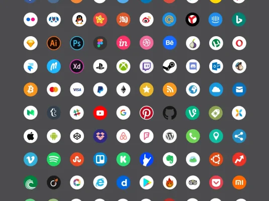 主流国内外社交图标大全