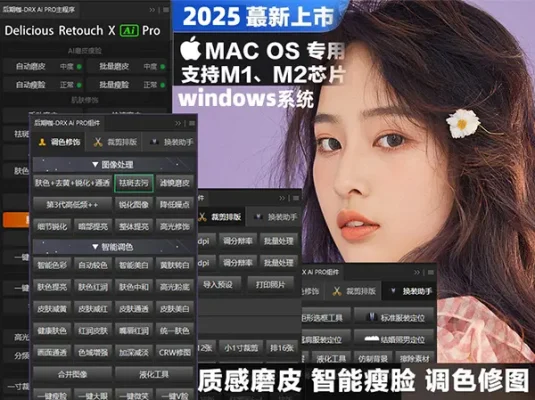 批量质感修图证件照PS扩展面板 DRX PRO X Ai PRO 中文汉化版