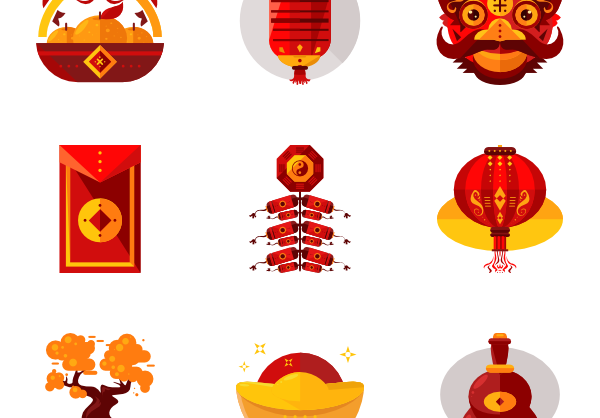 中国新年矢量图标 New Year Icon