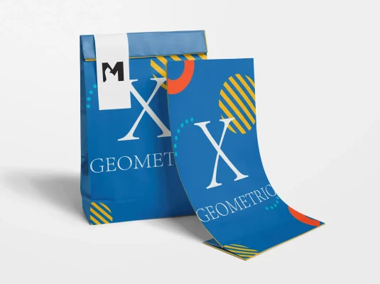 手提袋纸袋食品餐饮外卖打包盒vi包装展示PS贴图样机模版