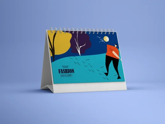 横版竖版桌面台历日历月历年历PS样机文创产品提案展示样机