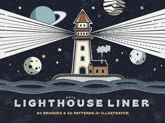 复古插画噪点纹理半调网格排线颗粒墨水矢量无缝图案AI笔刷