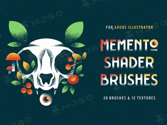 噪点颗粒纹理质感复古扁平插画AI矢量画笔