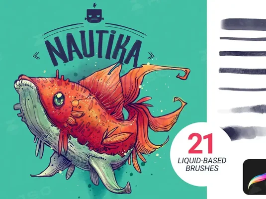 水彩丙烯漫画肌理纹理画画厚涂ipad绘画procreate笔刷