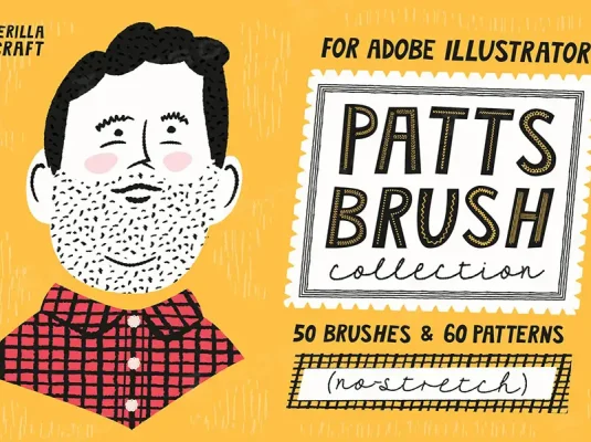 复古艺术插画网点点状无缝图案纹理AI矢量笔刷