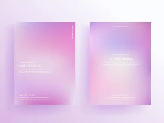 简约清新时尚彩色渐变画册作品集封面封底海报背景AI矢量设计素材