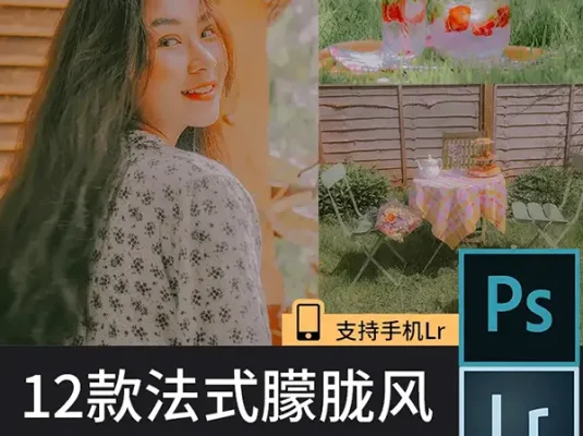 lr预设法式复古油画典雅浪漫朦胧野餐lightroom手机人像调色滤镜
