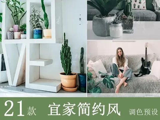 ps滤镜简约宜家家居装修明亮白色手机lr效果调色lightroom预设