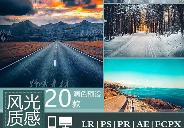 LR预设风光人像动物旅拍PS达芬奇FCPX手机版APP滤镜PR调色LUT
