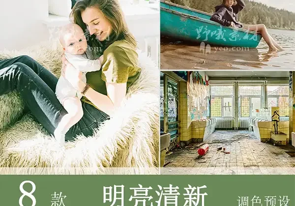 LR预设PS明亮清新ins室内lightroom通透FCPX手机APP滤镜PR调色LUT