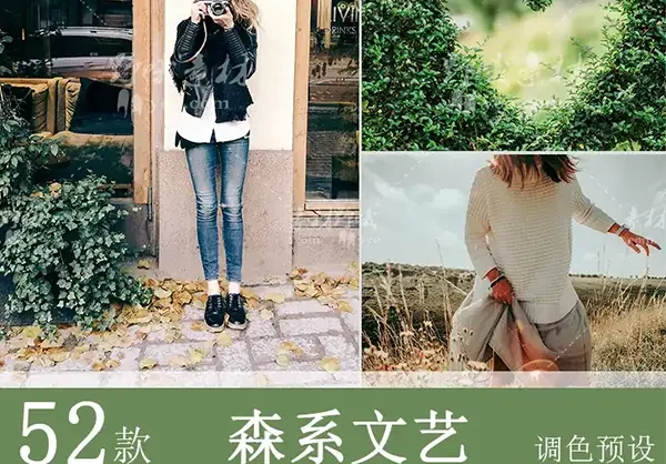 LR预设PS森系清新文艺人像胶片PR/达芬奇/AE/LUT电影FCPX调色滤镜