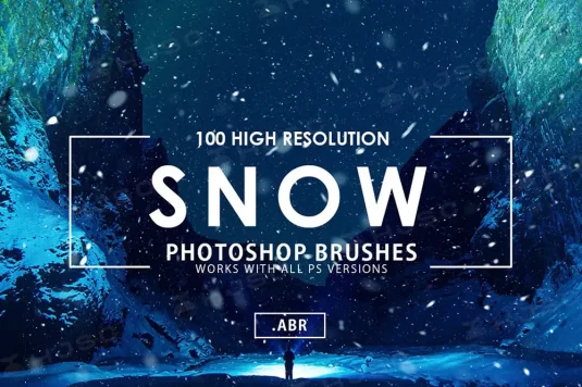 下雪特效雪花飘落冬季大雪procreate笔刷ps笔刷