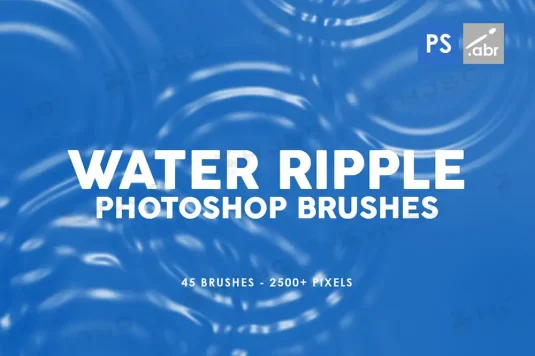 水面波纹涟漪图形图案ps笔刷procreate笔刷