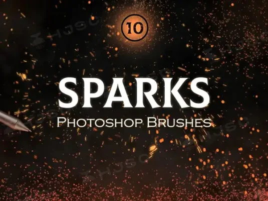 火花火光装饰氛围光斑粒子ps笔刷procreate笔刷