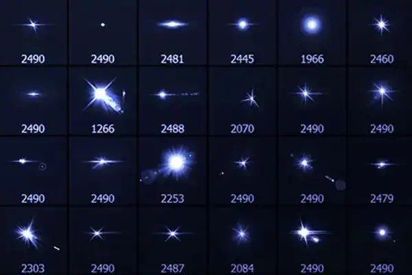 镜头光晕闪光星效果特效procreate笔刷ps笔刷