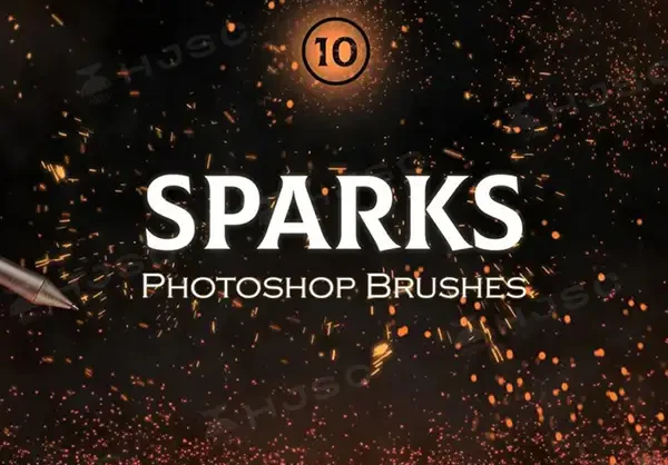 火花火光装饰氛围光斑粒子ps笔刷procreate笔刷