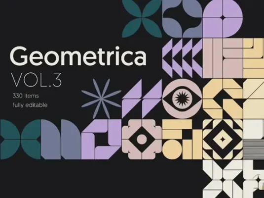 抽象几何艺术logo徽标图形图标AI矢量设计素材